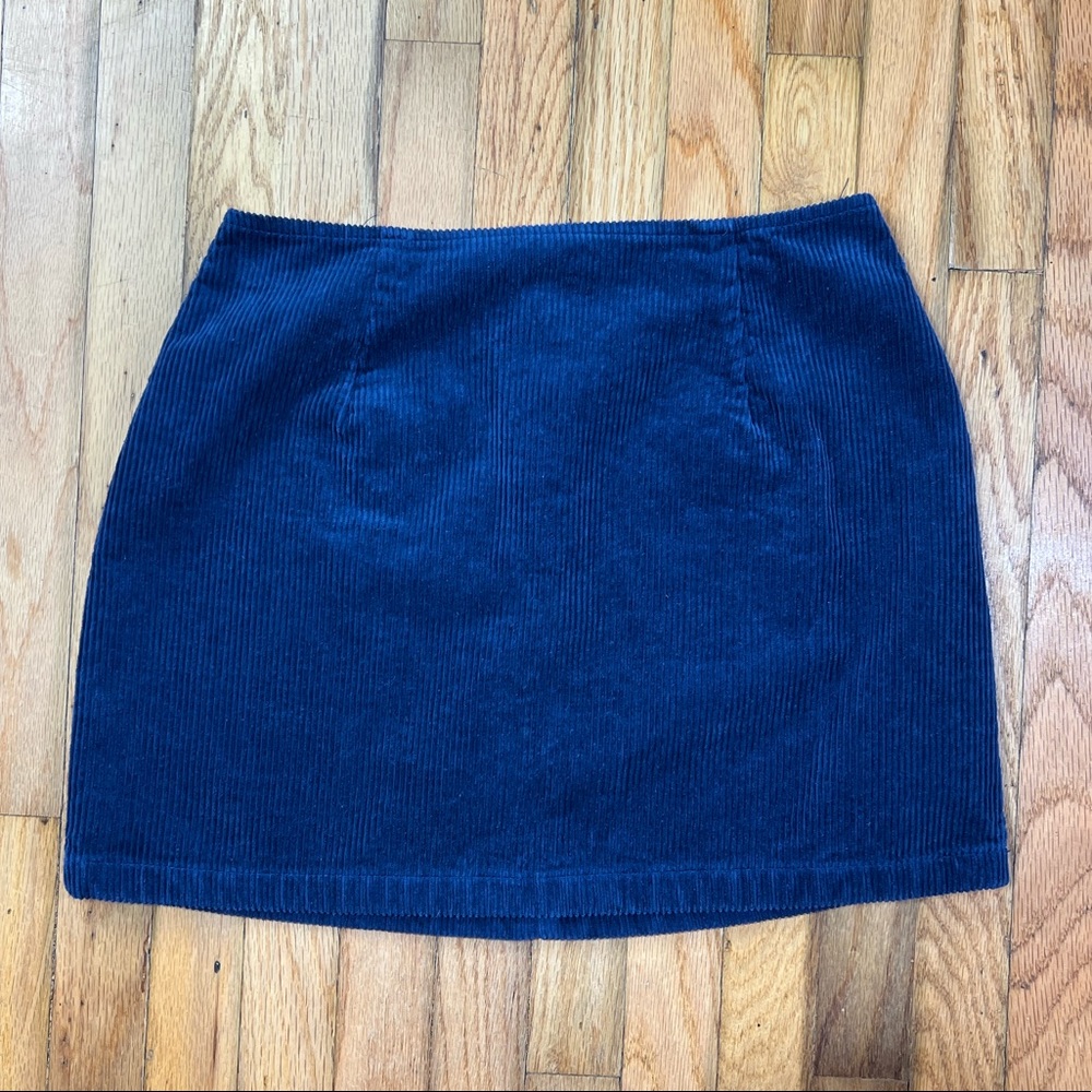 Kendall & Kylie Navy Corduroy Skirt